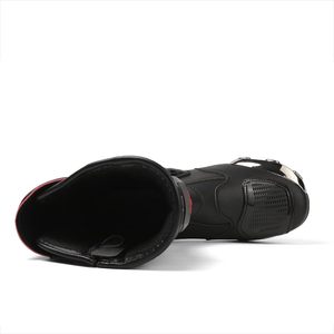 Nouveau design de botte en cuir de motard de moto pour hommes bottes de course de moto avec tissu en cuir personnalisable chaussures de moto - Product Image 3