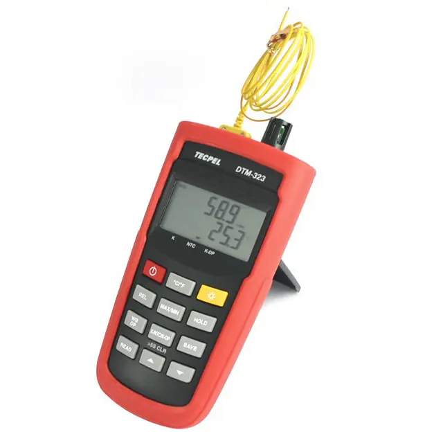 Temperature Thermometer TECPEL DTM-323 Hand-held Thermometer And Hygrometer Dew Point Dry / Wet Bulb Temperature