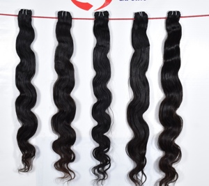 100% brut non transformé vietnamien Machine Double trame cuticule aligné vague profonde faisceau indien pas cher Extensions de cheveux humains - Product Image 5