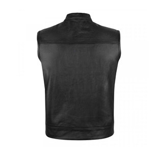 Chaleco de cuero de motorista de invierno para hombre al mejor precio, diseño único de talla grande, nueva moda con decoración de botones, tela de lona superior informal - Product Image 2
