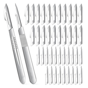 ด้ามมีดผ่าตัดสแตนเลสแบบใช้ซ้ำได้ 40 ชิ้น ได้รับการรับรองมาตรฐาน CE พร้อมใบมีด ใช้พลังงานด้วยมือ ผ่านการฆ่าเชื้อแล้ว - Product Image 3