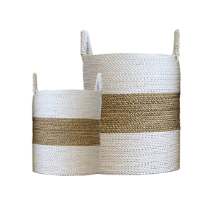 CESTA DE LAVANDERÍA PLEGABLE vietnamita hecha a mano, duradera, asequible, elegante decoración del hogar y cesta de almacenamiento de colores personalizados - Product Image 1