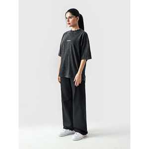 เสื้อยืดคอเร โอเวอร์ไซส์ แอซิดวอช แบบเรียบ - Product Image 1