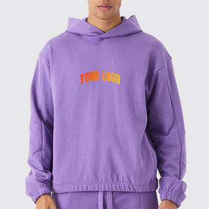 Sweats à capuche surdimensionnés en polaire lourde de haute qualité Logo sérigraphié personnalisé Vêtements d'hiver chauds Sweat à capuche - Product Image 4