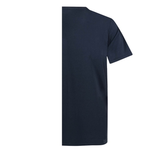 เสื้อยืดลำลองผู้ชายไซส์ใหญ่ ปักโลโก้ได้ตามต้องการ สีน้ำเงินเข้ม 220gsm ผ้าฝ้ายออร์แกนิค 100% ระบายอากาศได้ดี - Product Image 3