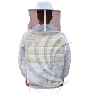 Veste d'apiculture en coton unisexe avec chapeau rond semi-ventilé respirant et voile en maille pour détection d'aiguilles pour adultes - Product Image 2
