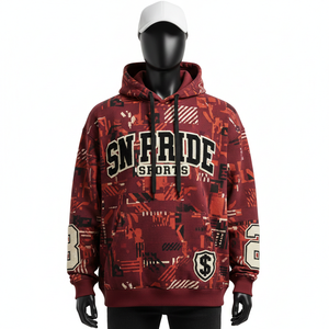 Sudadera con Capucha Personalizable de Invierno para Hombre, de Alta Calidad, con Estampado Digital, Fabricada con Tela de Felpa Ecológica, Venta al Por Mayor - Product Image 1