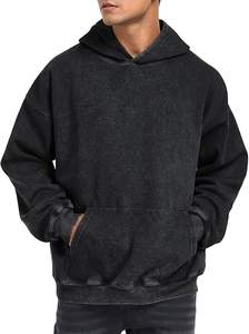 เสื้อฮู้ดฟลีซปักลายสไตล์วินเทจสำหรับผู้ชาย Urban Street ผ้าฟอกสี ทนทาน ระบายอากาศได้ดี - Product Image 6