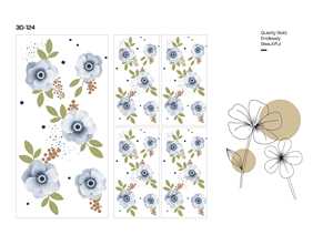 Carreaux de sol et de mur en porcelaine 3D à motifs floraux en relief, design naturel, décoration intérieure moderne de luxe, décoration de maison, hôtel, centre commercial - Product Image 4