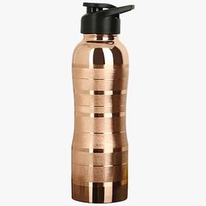 Bouteille en cuivre antirouille, bouteille à rabat en cuivre pur pour la maison, l'école, le bureau, bouteille d'eau en cuivre pur à 100%, à rabat, étanche - Product Image 1