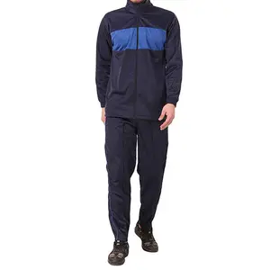 高品质男士涤纶运动服男士运动套装 (蓝色) 男士运动慢跑套装素色定制运动服待售