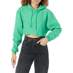 Sudadera con capucha de gran tamaño personalizada OEM al por mayor para mujer Sudadera con capucha recortada para mujer para otoño sudaderas con capucha para hombre - Product Image 5