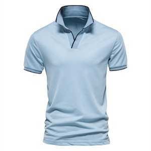 Chemise polo de golf personnalisée en usine OEM Tissu polyester extensible de haute qualité Conception respirante à séchage rapide pour vêtements de sport en plein air - Product Image 1