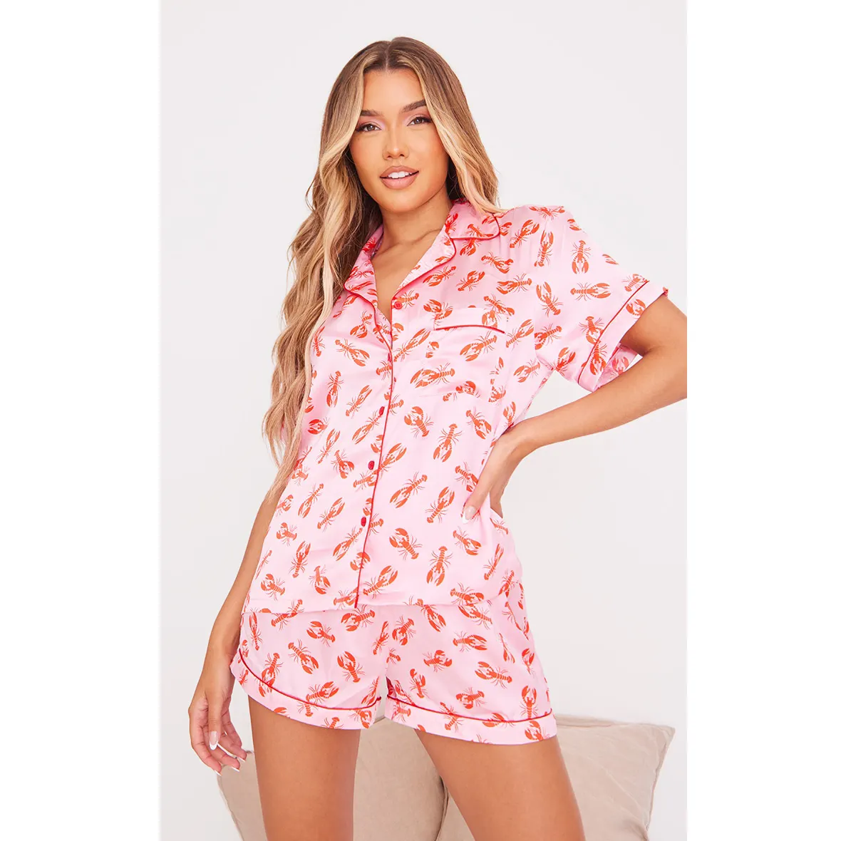 Hot Selling Summer Sexy Shorts Pyjamas Lose und bequeme neueste Edge Home Service Nachtwäsche für Frauen