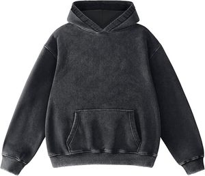 เสื้อมีฮู้ดแบบสวมหัวโอเวอร์ไซส์ไซส์, เสื้อสเวตเตอร์ผ้าฝ้ายวินเทจทรงหลวมโอเวอร์ไซส์ - Product Image 2