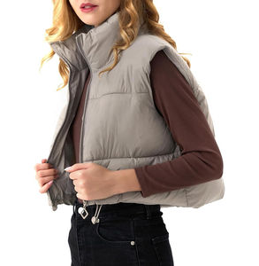 Gilet matelassé sans manches pour femmes grandes tailles, décontracté, chaud, équestre, à capuche, en nylon, fermeture éclair, respirant, matelassé, personnalisé - Product Image 6
