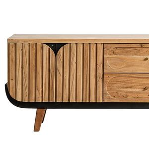 Large Black and Bleached Walnut <b>TV</b> <b>Unit</b> 160cm High Quality Modern Living Room & Bedroom Furniture 10 Pcs - Product Image 3