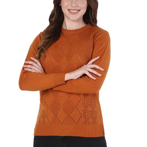 Pull décontracté pour femmes Look quotidien Pull pour femmes avec col rond Texture tricotée Pull élégant à col roulé - Product Image 1