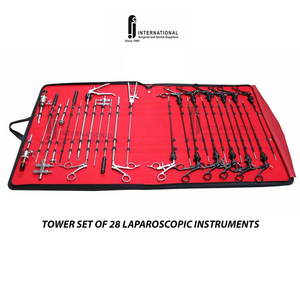 Ensemble d'instruments de chirurgie laparoscopique en acier électrique 28 pièces, très vendu, comprend des pinces laparoscopiques, des forceps, pour chirurgie abdominale, CE - Product Image 6