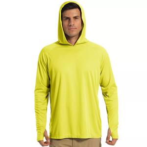 เสื้อตกปลาแขนยาวแบบมีฮู้ดสำหรับตกปลาเสื้อ UPF50ตกปลาผ้าดูดความชื้นป้องกันแสงแดดออกแบบโลโก้ของคุณได้ตามที่ต้องการ - Product Image 6