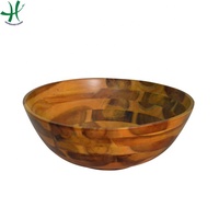 Saladier en bois d'hévéa / Saladier en bois / Bol en bois (TH 2794/6)