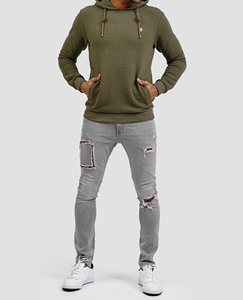 Sweats à capuche zippés d'hiver personnalisés avec poche Broderie unisexe lourde 100% polaire de coton anti-rides et séchage rapide - Product Image 1