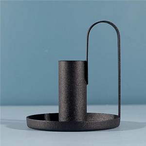 La mayoría de las tendencias de diseño al por mayor soporte de vela con recubrimiento de polvo negro y soporte de vela personalizar tamaño y forma Home Deco Tabletop - Product Image 6