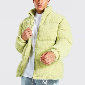 Logo personnalisé Veste polaire Sherpa chaude d'hiver rembourrée en coton de haute qualité avec fermeture éclair - Product Image 3