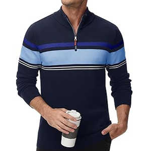 Noticias Color Block manga larga soft shell hombres al aire libre Atlético sudadera rendimiento deportes pulóver 1/4 zip chaquetas de lana - Product Image 6