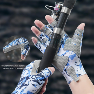 Guantes de pesca transpirables con cierre de muñeca flexible, tejido elástico suave y agarre antideslizante para un lanzamiento cómodo durante todo el día - Product Image 2