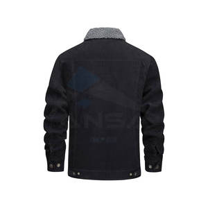 <b>Mens</b> Corduroy Jackets <b>Sherpa</b> Lined Winter Coats Thermal Warm <b>Fleece</b> Jacket Casual Lapel Trucker Style Outerwear for Cold Weather - Product Image 2