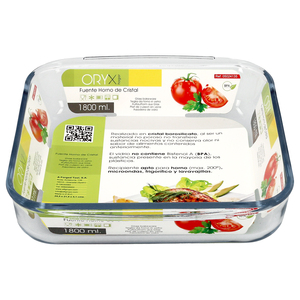 Square Glass Oven Dish, 1.8 Liters, 20.7 x 20.7 cm - Product Image 3