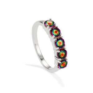 Anillo de Plata de Ley con Cuarzo Aurora de 1.71ct, Joyería de Moda - Product Image 1