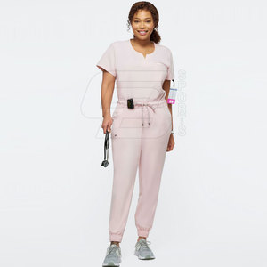 Uniformes Quirúrgicos Personalizados de Spandex con Múltiples Bolsillos, Pantalones Rectos de Tela de Lona, Conjuntos de Uniformes Quirúrgicos OEM con Fusión sin Costuras - Product Image 6