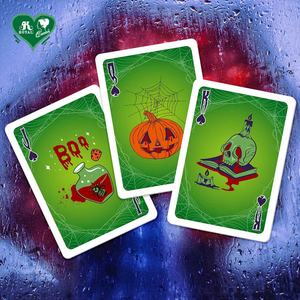Juego de cartas de póker con tema de Halloween personalizado, naipes de Halloween fantasma de calabaza - Product Image 3