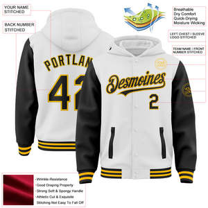 Uniforme de baseball avec broderie et logo personnalisé, sweats à capuche de sport Letterman unisexe, veste universitaire pour hommes - Product Image 2