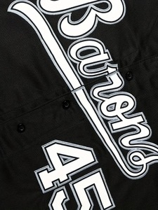 Maillot de baseball à manches courtes personnalisé pour hommes, pull de softball respirant avec logo personnalisé, design à rayures numérotées par sublimation - Product Image 4