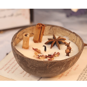 เทียนมะพร้าวของขวัญวันวาเลนไทน์เทียนในมะพร้าวจากเวียดนาม - Product Image 3