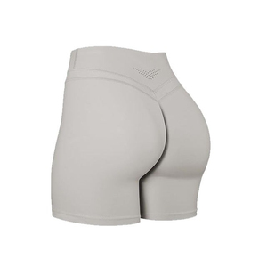 Femmes taille haute bout à bout Shorts de gymnastique solide taille élastique en plein air survêtement Yoga entraînement sans couture Fitness Shorts 2025 sur mesure - Product Image 5