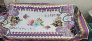 Heavy Handcrafted Mirror Dupatta Organza Digital Printed Traditional <b>Scarf</b> & Shawl - Product Image 3