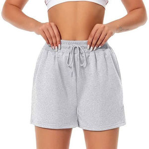 Superior Quality Pakistani Made Wholesale Custom Womens <b>Shorts</b> Blank 100% Cotton Summer Casual <b>Fleece</b> ShortsCustomized Logo - Product Image 1
