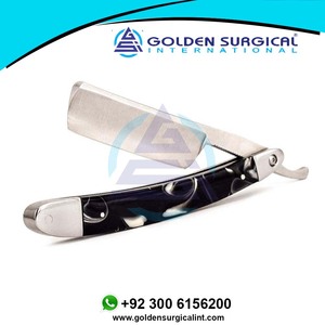 <b>Straight</b> <b>Edge</b> <b>Razor</b> Shave Ready, Carbon Steel, Natural Marble Handles, Professional Perfect Shave Wholesale - Product Image 3
