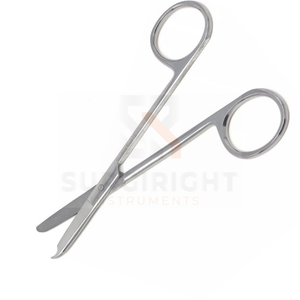 Tijeras de punto de sutura de acero inoxidable Gancho delicado de media luna Aplicaciones manuales de primeros auxilios para la eliminación de suturas por Surgiright - Product Image 4