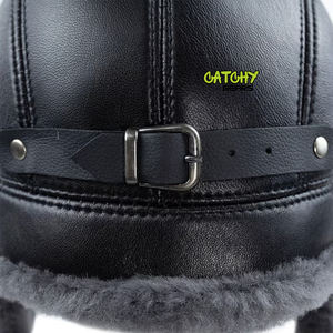 Gorro de Invierno de Piel de Oveja para Hombre, Estilo Aviador - Product Image 4