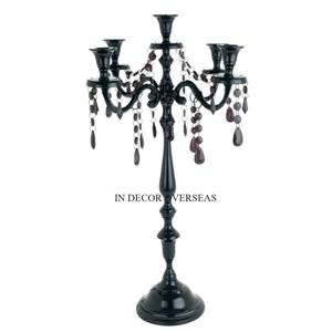 Último patrón llegada Color plata acabado brillante pulido excelente calidad Metal boda centro de mesa decoración candelabro - Product Image 6