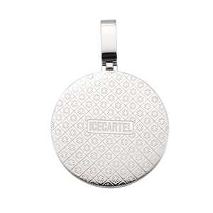 จี้วงกลมทองคำ 14K แบบโบราณประดับเพชรโมอิสซาไนต์ ดีไซน์เฉพาะตัวสำหรับผู้ที่ชื่นชอบเครื่องประดับที่มีสไตล์ - Product Image 5