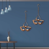 Support de bougie chauffe-plat en métal doré de luxe, fait main, style médiéval vintage, 7,5 pouces, à suspendre, pour décoration intérieure et extérieure, Diwali