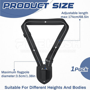 Porte-drapeau en cuir de haute qualité avec une construction robuste et un look élégant, parfait pour les événements et la présentation des drapeaux - Product Image 3