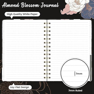 Tùy chỉnh in giấy nghệ thuật bìa cứng xoắn ốc ràng buộc Tạp Chí cuộn dây máy tính xách tay A5 giá rẻ - Product Image 4