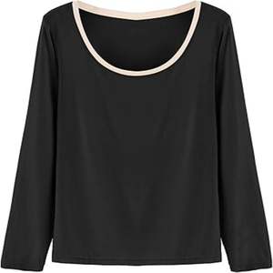 2 Piece set Women's Scoop Neck Sleepwear Long Sleeves Pajama Set - Product Image 1